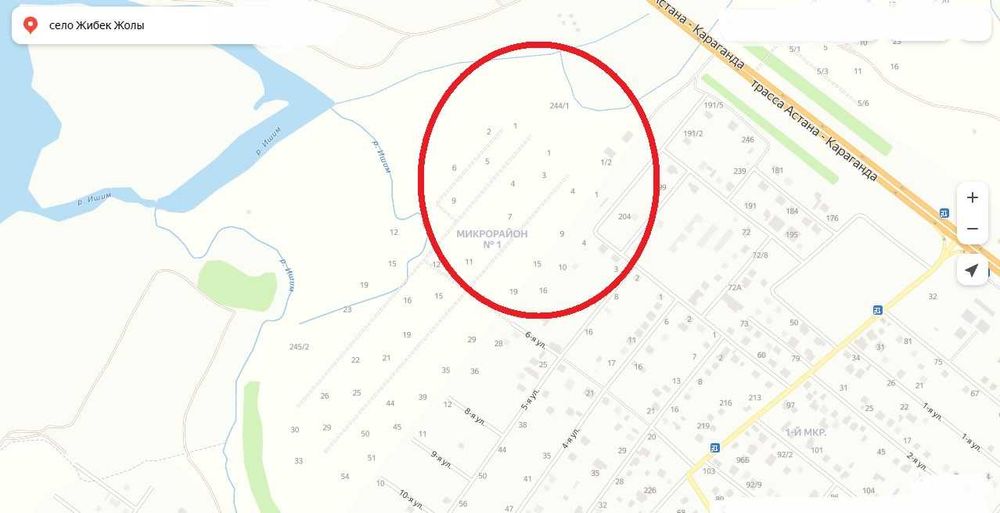 Участок ИЖС в Жибек Жолы