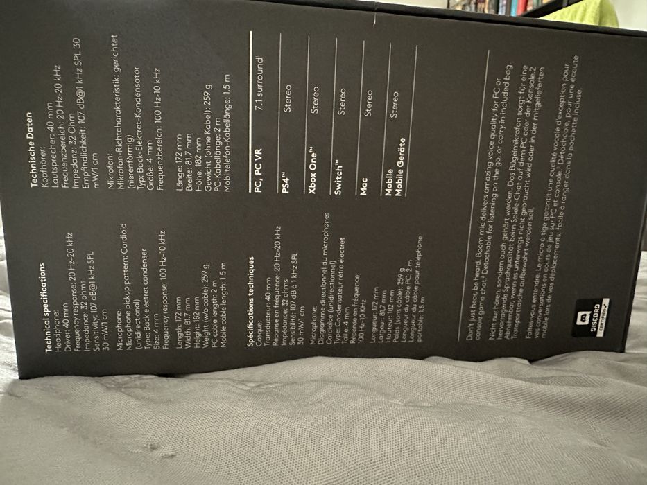 Casti gaming logitech g433 surround 7.1 - Negre