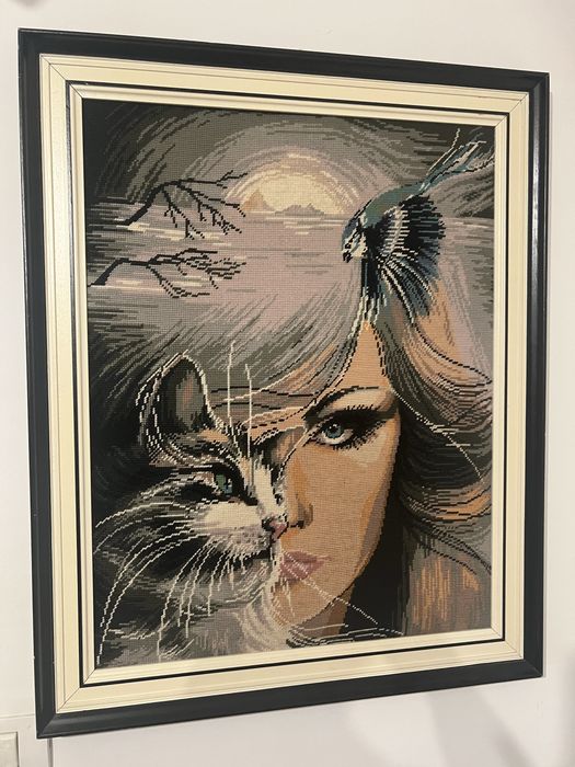 Tablou brodat unicat 80x66