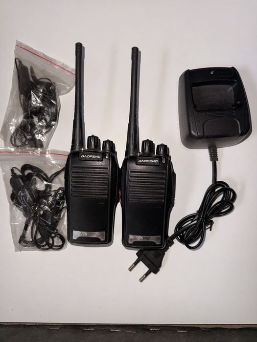 Set 2 walkie-talkie, Baofeng, 16 Canale, Negru