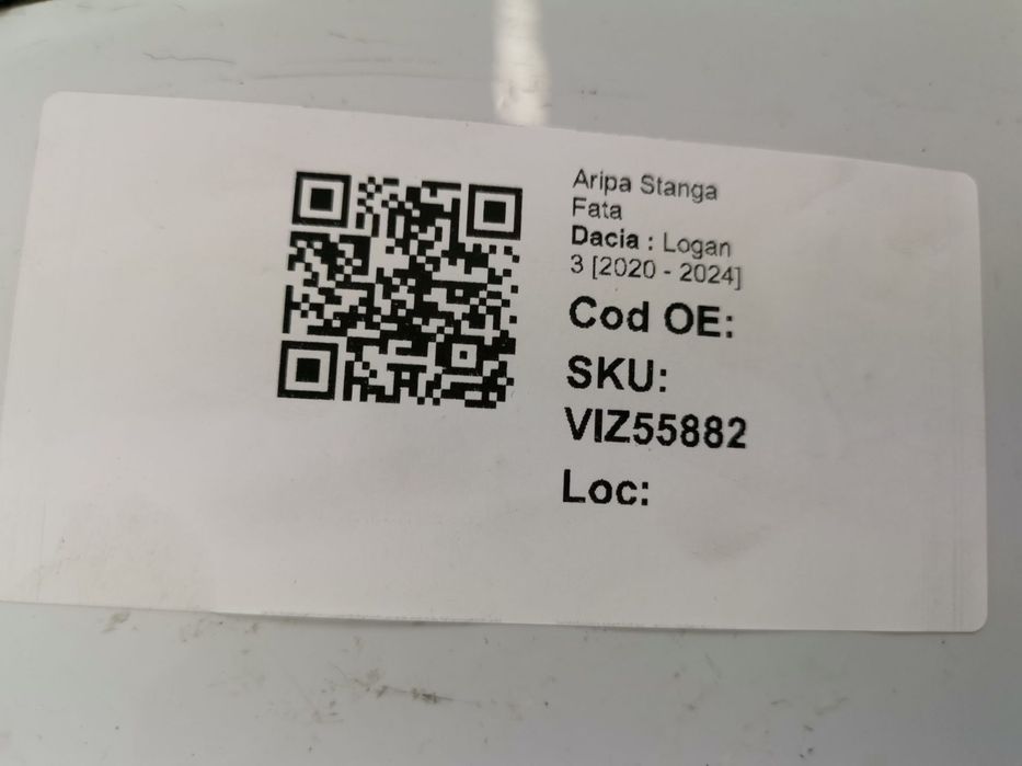 Aripa Stanga Fata Dacia Logan 3 2020 2021 2022 2023 2024 Originala