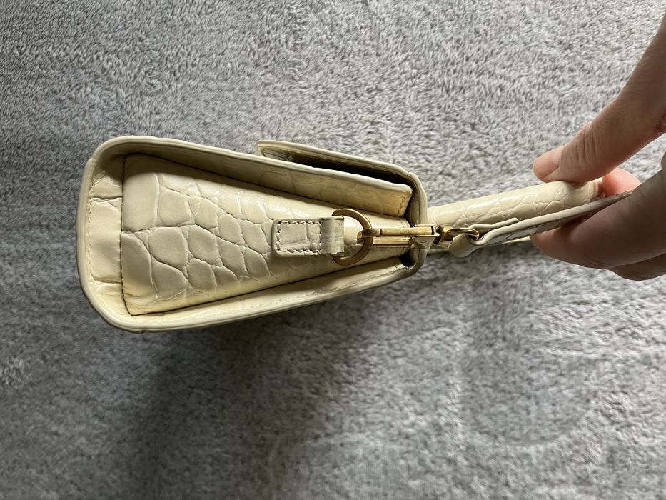By Far mini croco cream bag