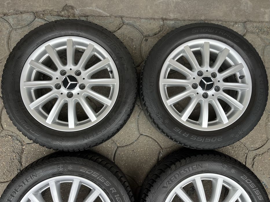Jante aliaj 5x112mm, anvelope 205/55 R16 Mercedes, Vw, Audi, Seat, Skoda