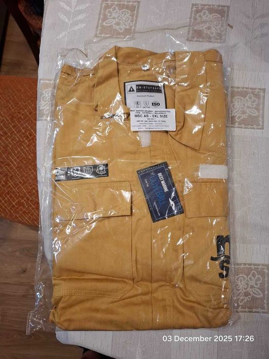 гащеризон оранжев XXL и жълт 5XL с логото на най-голямата фирма MSC