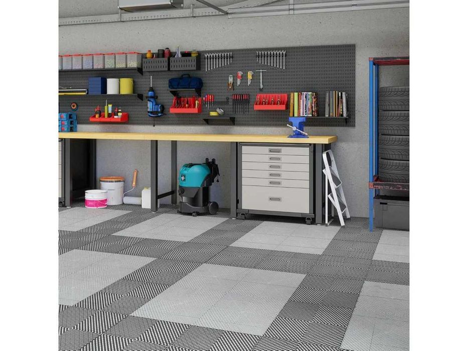 Pardoseală modulară gri 40×40 cm PVC – foarte rezistentă montaj uşor
