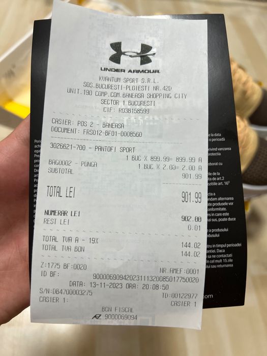 Adidasi sport Under Armour