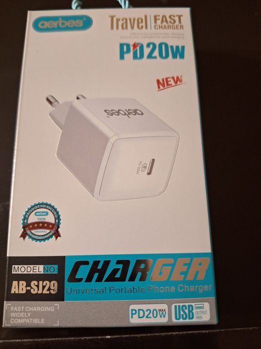 Бързо зарядно за телефон Type-C, от 5V до 12V, 3A, 20W