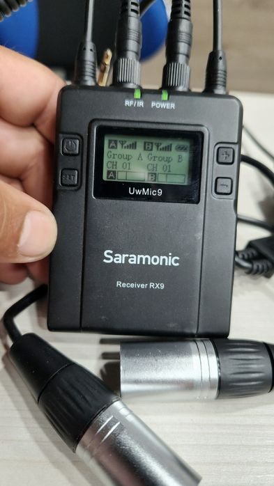 Kit Lavaliere Saramonic UWMIC9 KIT2 UHF Wireless RX9 + 2 TX9, Negru