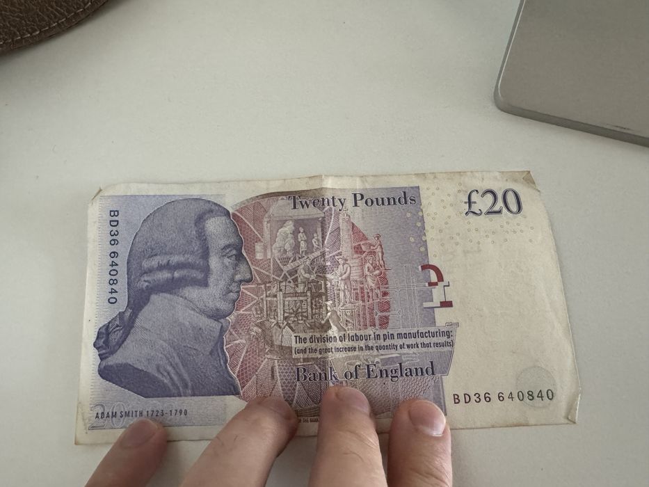 Bancnota 20 de lire hartie