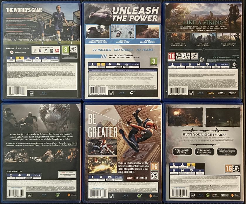 Игри за PlayStation 4/5 : WRC, FIFA23, Bloodborne, God of War, Spider-Man, Assassin’s Creed: Valhalla