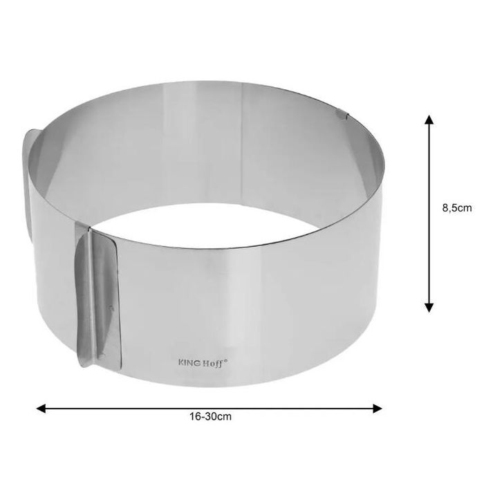 Forma pentru tort reglabila 16 - 30 cm, rotunda, Kinghoff