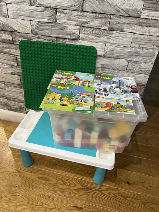 Lego duplo 4 набора, столик и пластина