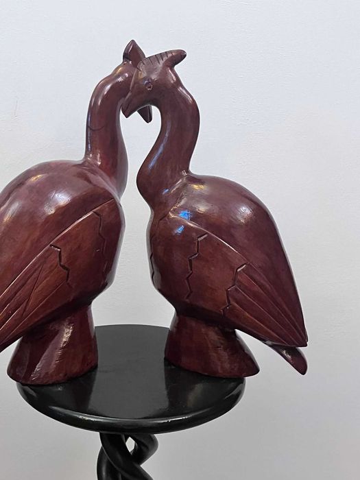 Set de 2 statuete bibelouri din lemn esenta tare bibelou deosebite