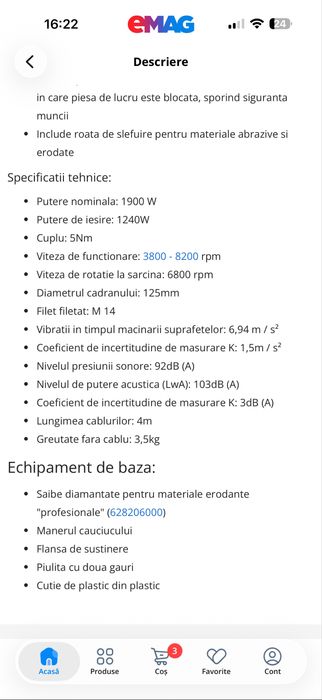 Vind Metabo RSEV19-125RT 3800-8200rpm
