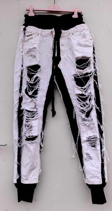 Djofra уникални дамски накъсани дънки бойфренд Универсален размер