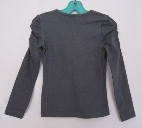 Сива блузка с две сърчица за ръст 98, 2-3 год. 95%памук