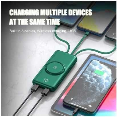 20000mAh безжичен преносим Power Bank цифров дисплей