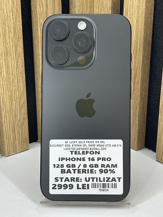 Iphone 16 Pro 128Gb 90% baterie Garantie / Factura #59034