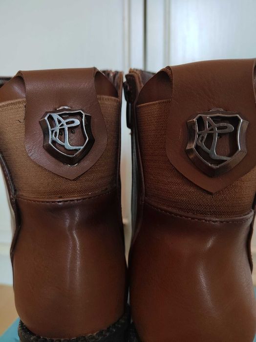 Кафяви боти, размер 38, изкуствена кожа