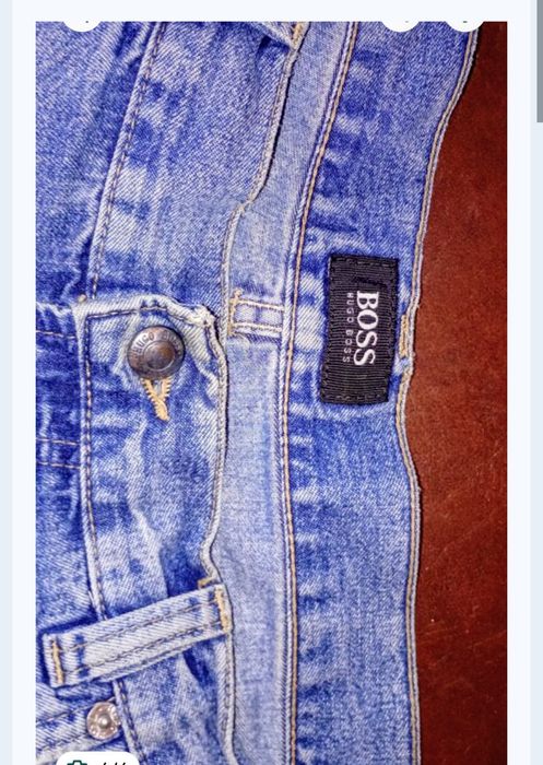 Pantaloni de blugi subțiri prespălării Hugo Boss