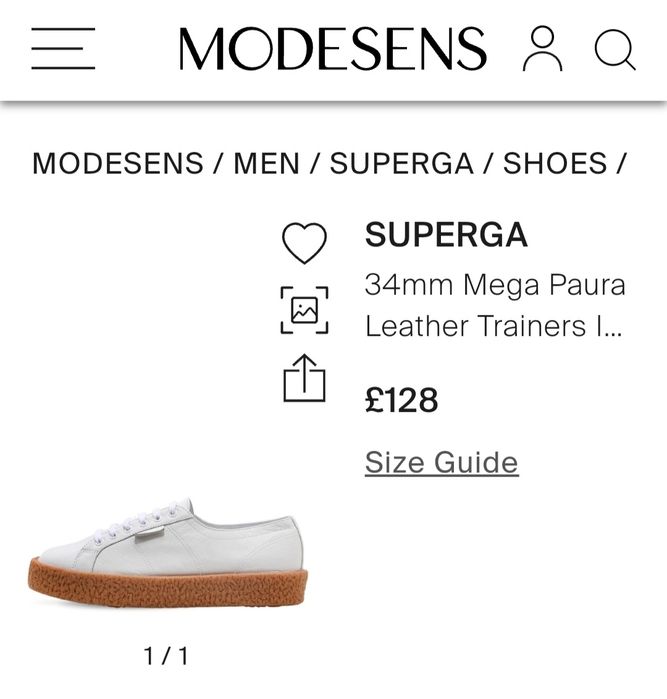 Pantofi sport/sneakers Superga Paura piele originali