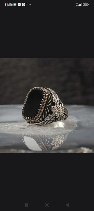 Мужская печатка,с камнем