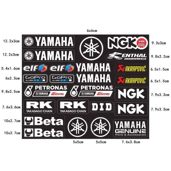 Мото светлоотразителни стикери- сет