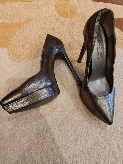 Pantofi eleganți din piele naturală, Estella Blue