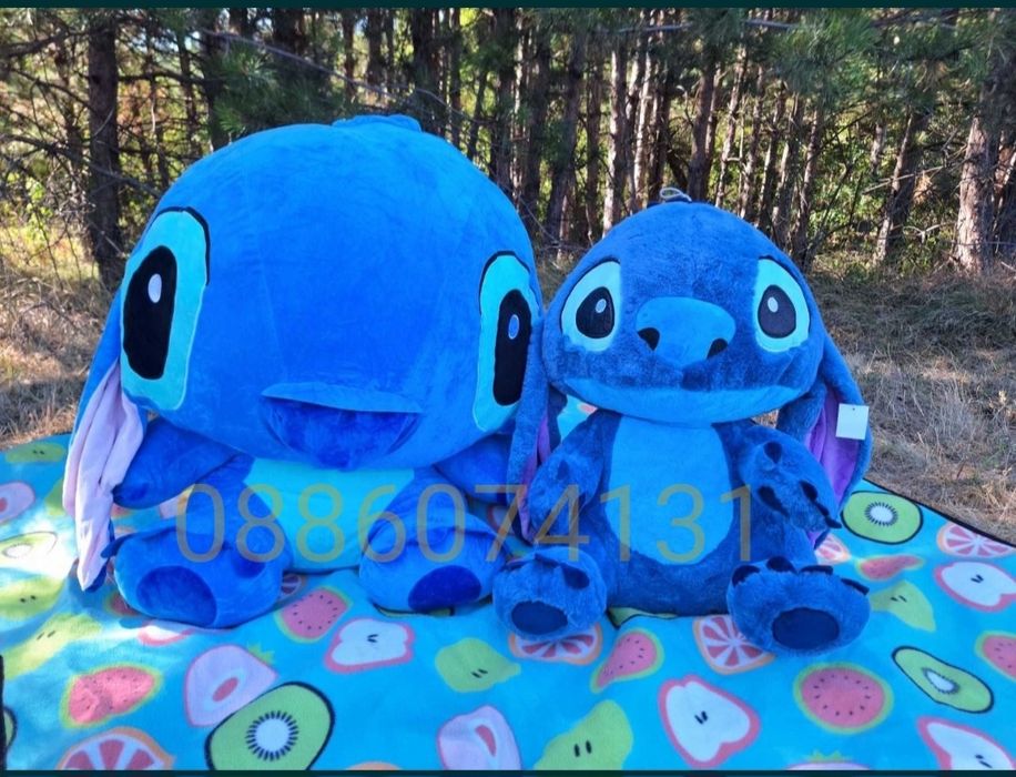 Гигантски Плюшен Стич, Голям Плюшен Стич Stitch, 100см, Плюшена играчк