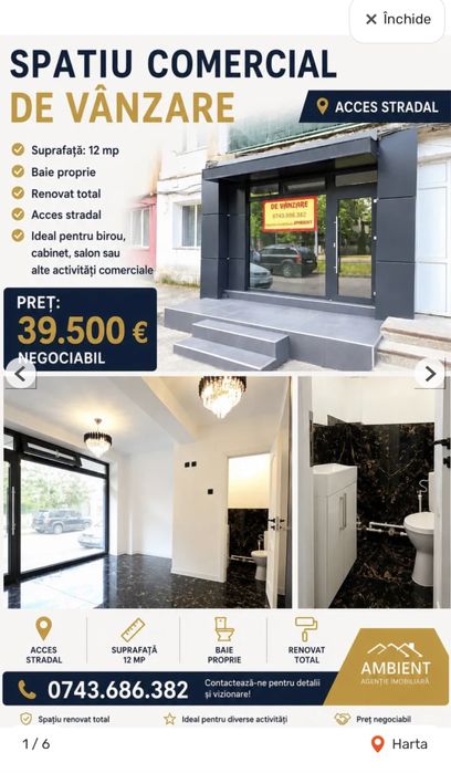 Vand spatiu comercial