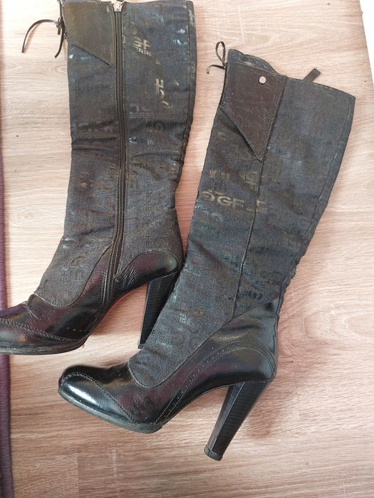 Сапоги  Италия кожаные