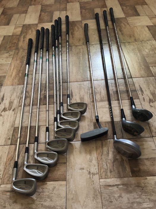 американски Комплект за голф от 12 части и сгъваема количка