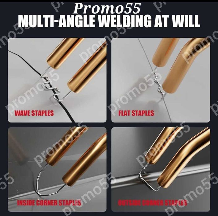 Пистолет за лепене и запояване на пластмаса 300W с 4 вида скоби