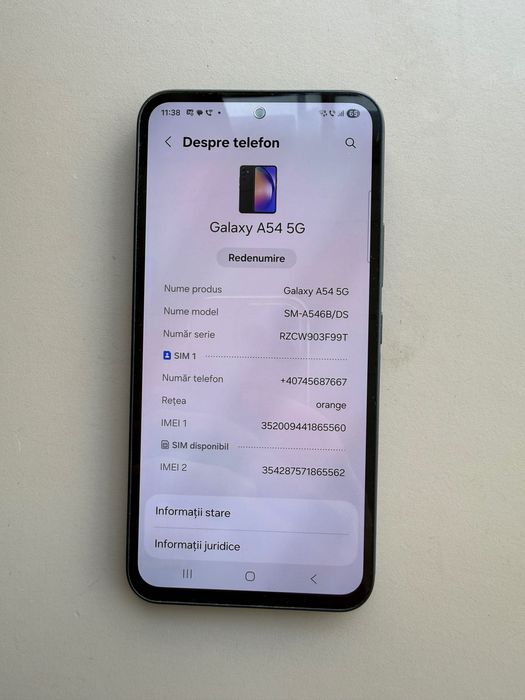 Telefon Samsung A54 5G Android 16