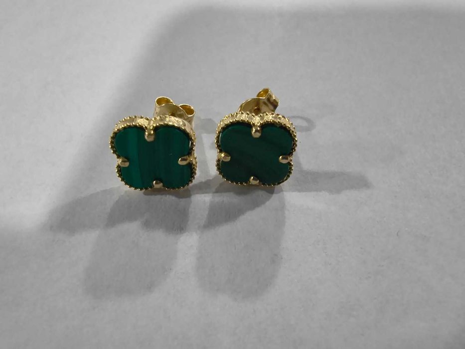 Златни обеци 14к с камък