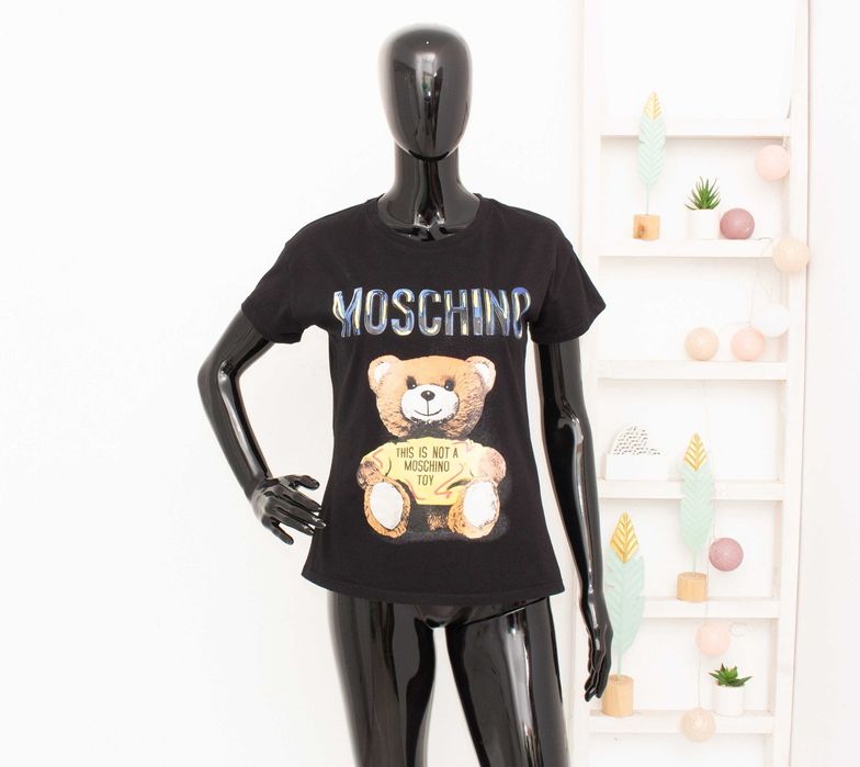 Moschino оригинална дамска тениска Teddy Bear This Is Not A Toy блуза