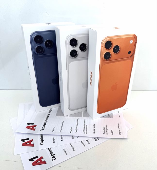 НОВ! iPhone 17 Pro 512GB Blue / Orange / Silver ГАРАНЦИЯ 24 Месеца!