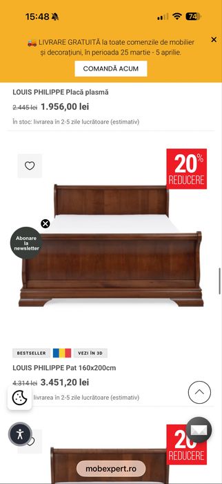 Mobila Mobexpert Louis Philippe