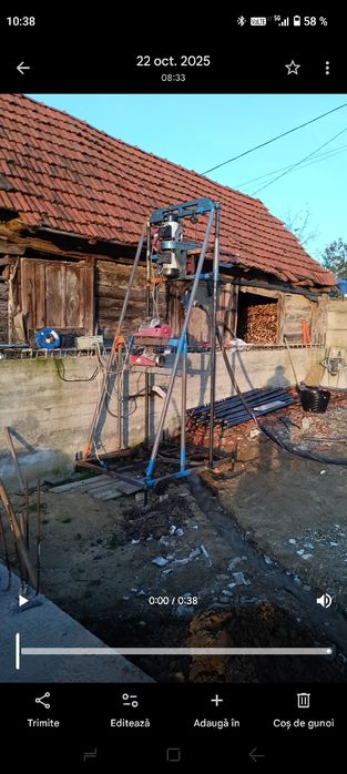 Instalație foraj, mașina de fântâni, varianta umed și uscat, monofazat