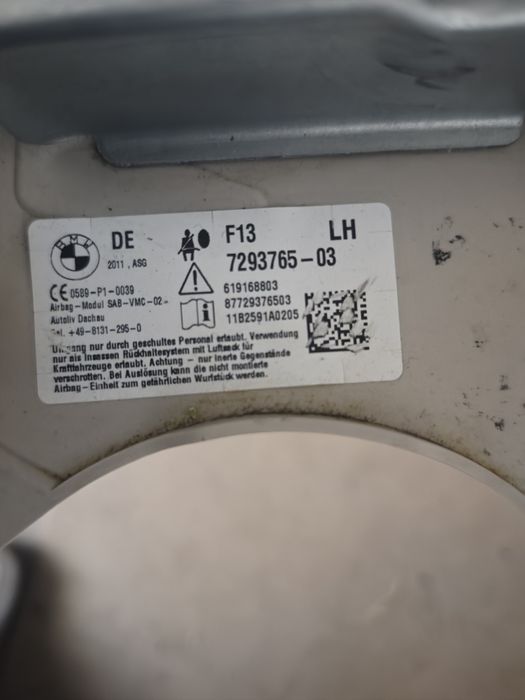 Airbag BMW F12 F33 F83  ЛЯВА СЕДАЛКА