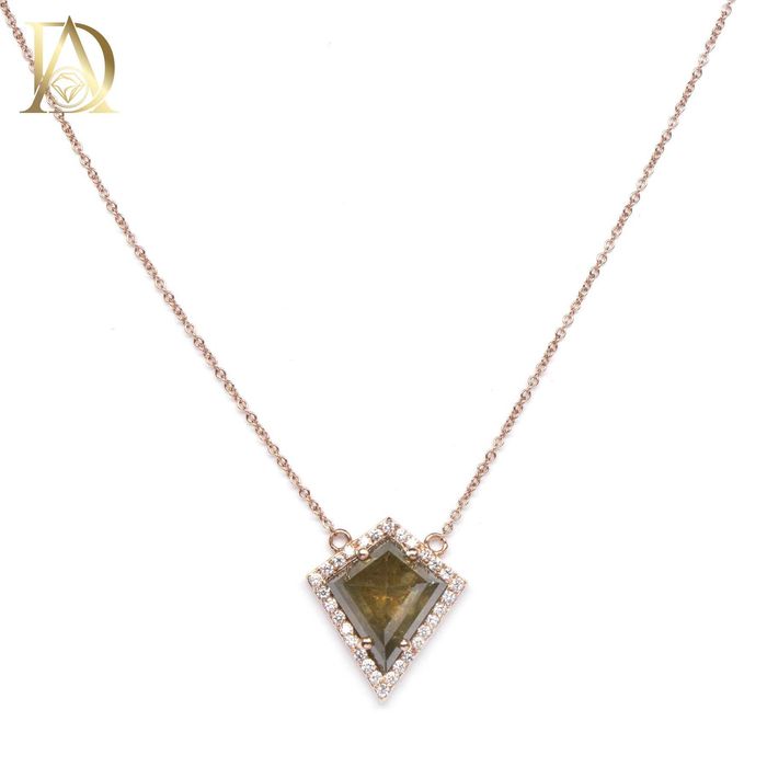 Ново Златно Колие с 3.70кт Естествен Диамант и 0.25кт Естествени Диама