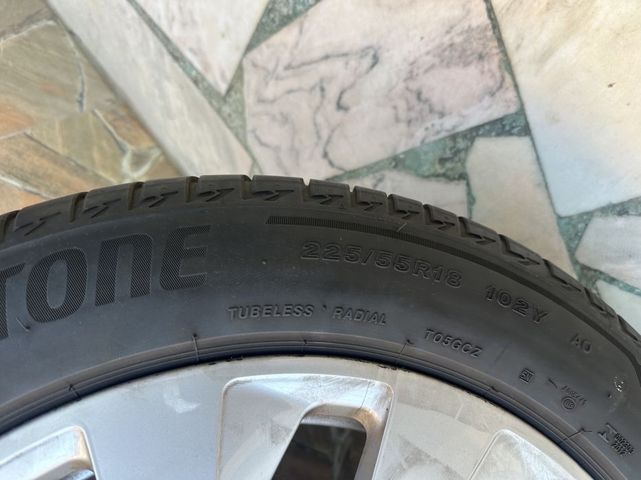 Jante Audi A6/A7/A8 Originale cu Anvelope Vara Bridgestone 225/55/18