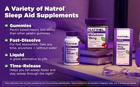 Веганский Мелатонин Natrol Sleep Melatonin 10mg 180 конфет США