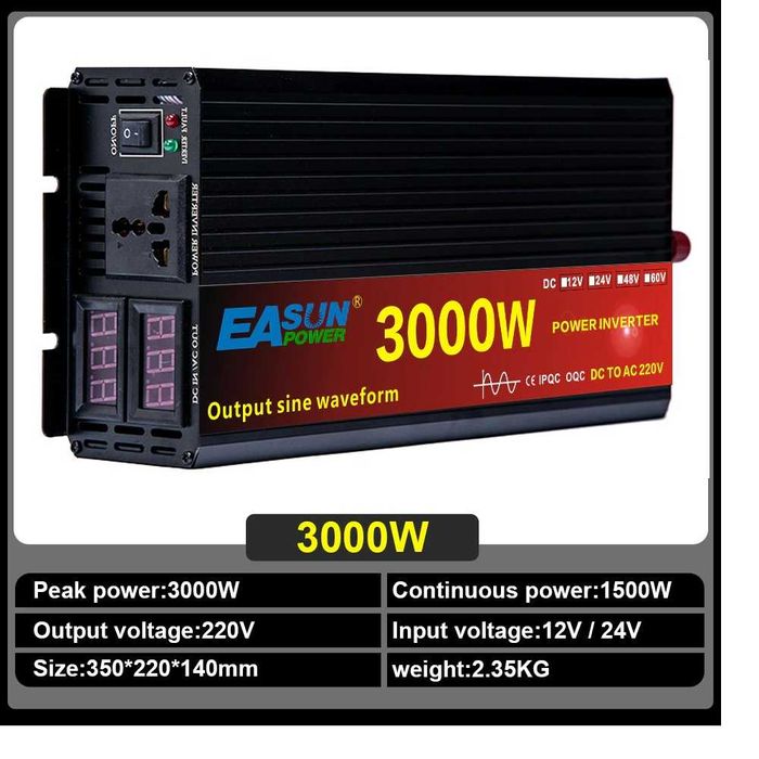 Invertoare EASUN  sinus pur 12V sau 24V  de la 3000W la 5000W NOI!