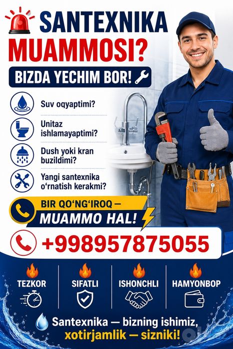 Santexninka ishlarini qilamiz