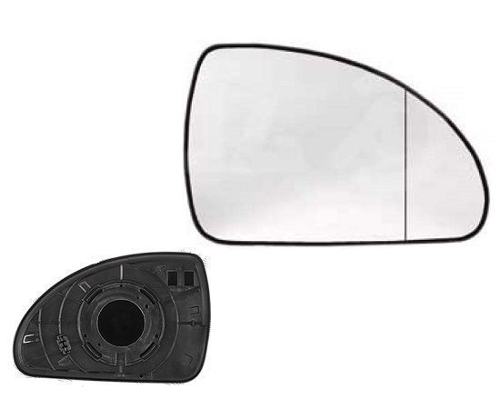Geam oglinda exterioara cu suport fixare Kia Ceed (Ed), 10.2006-08.2009, Dreapta, geam convex; cromat