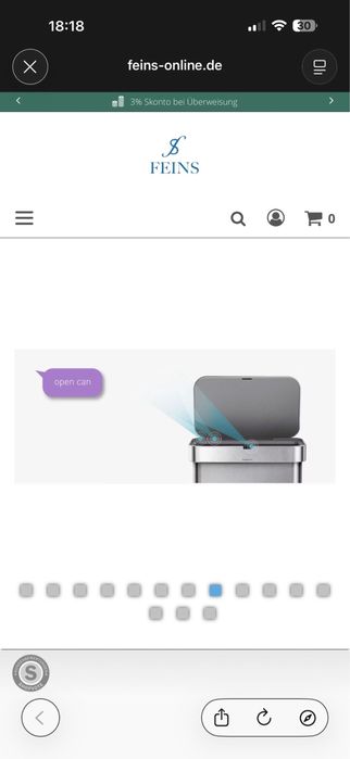 Cos de gunoi cu senzori,nou,sigilat!