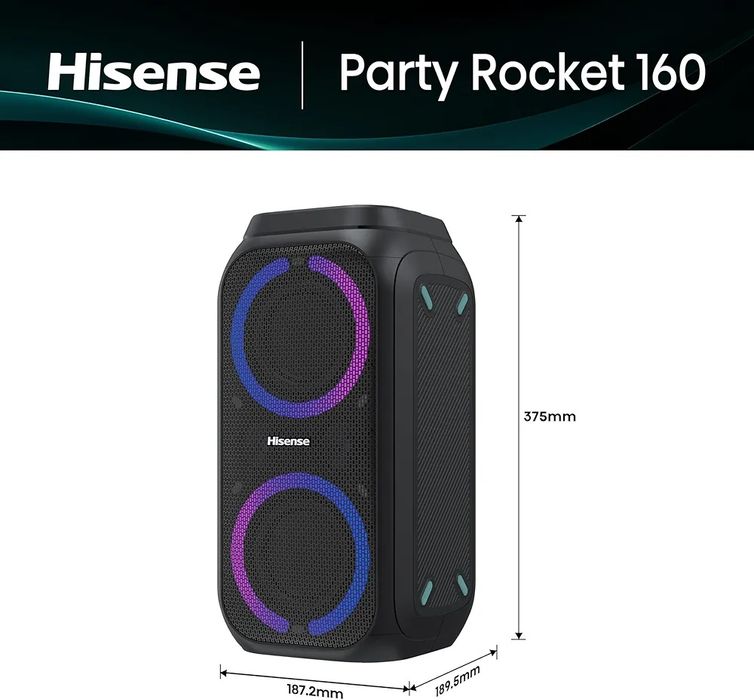 Нова караоке/акумулаторна тонколона Hisense Party Rocket 160W