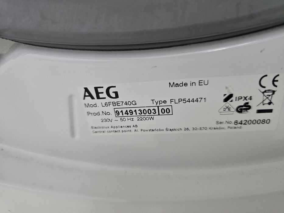 А+++Инверторна пералня Аег/Aeg 7 кг