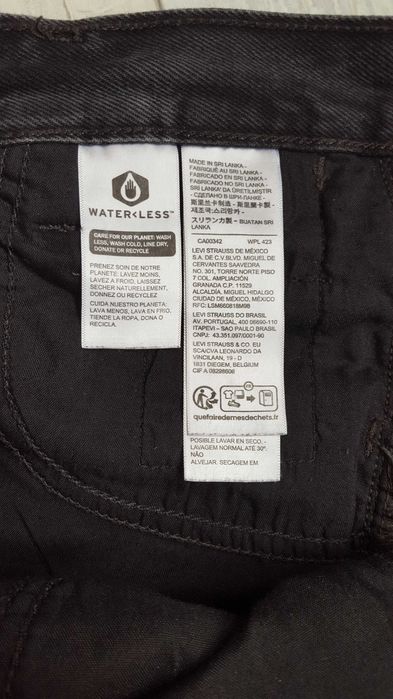 Черни дънки Levi Strauss '94 Baggy Wide Leg за момиче с р-р W25 L33